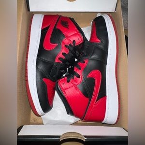 Red and black Air Jordan’s